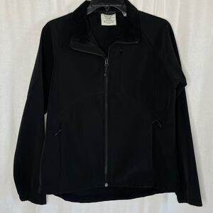 Black Diamond Men Softshell Black Full Zip Jacket Size Medium Zip Pockets Casual